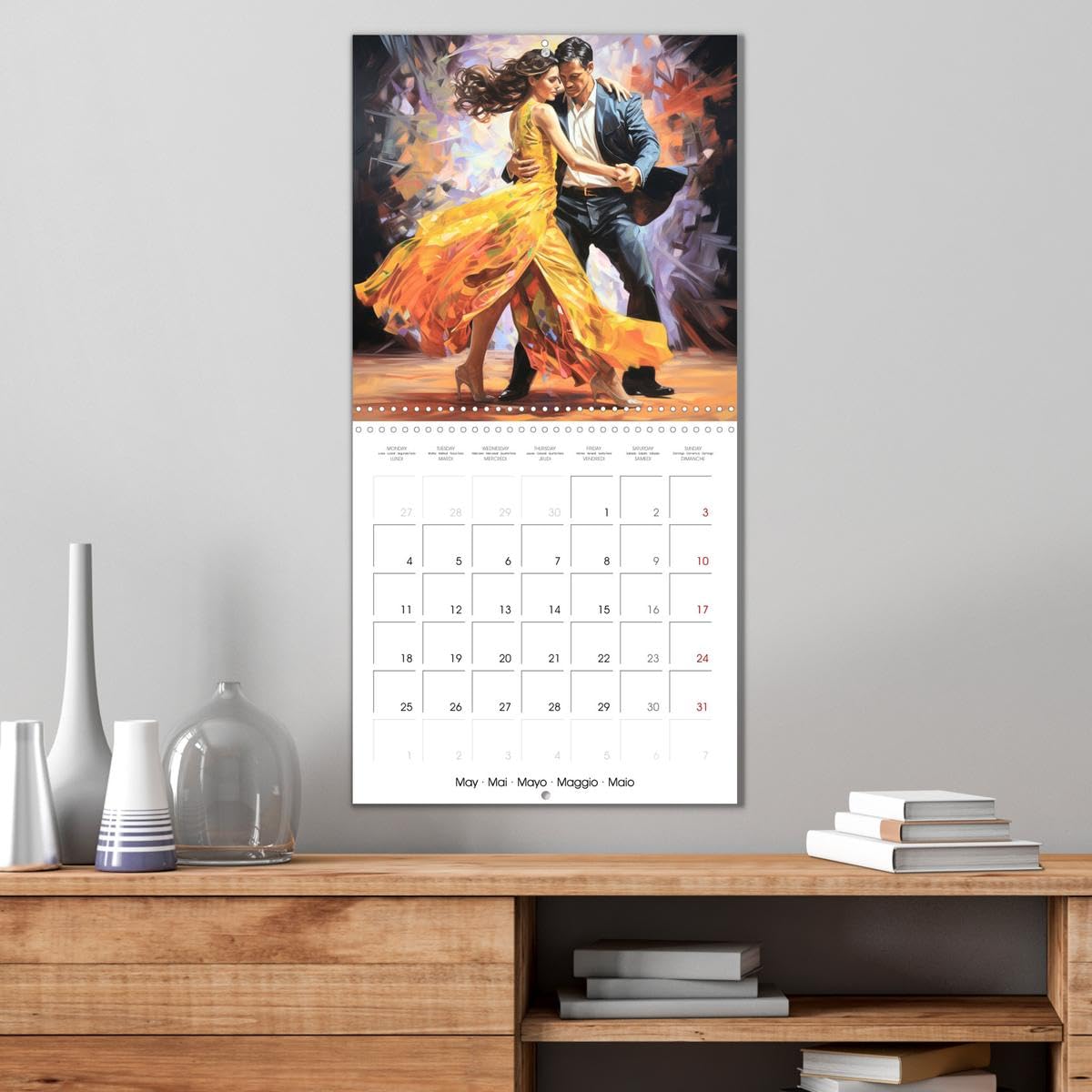 Danse passion (Calendrier mural carré 2026 30x30 cm) Calendrier double avec une page pour vos prises de notes: Laissez-vous emporter par la magie de ... des pas de danse sensuels et envoûtants.