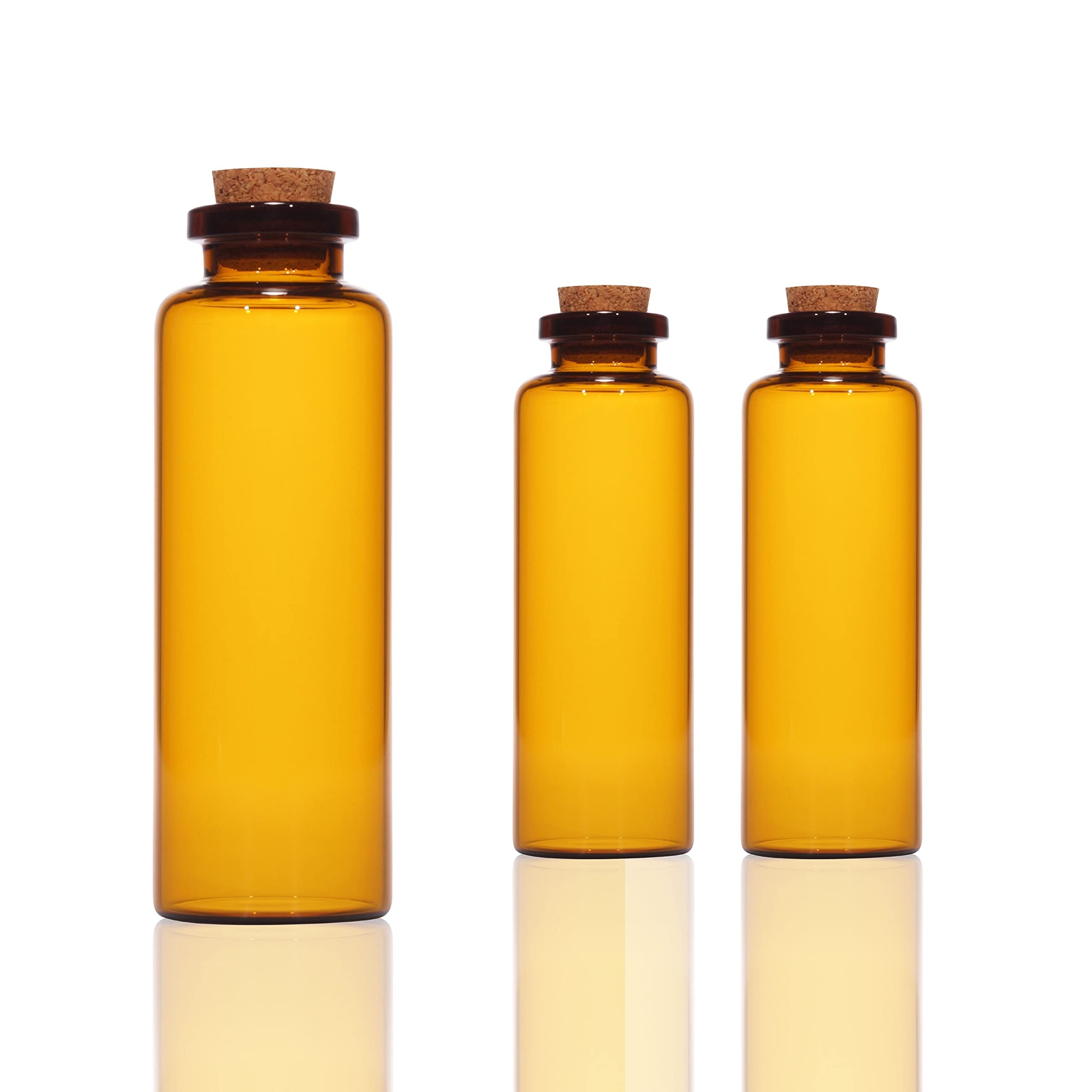 Rentra S.P.A 30ml Amber Round Regular Glass Vial + Natural Cork Stopper