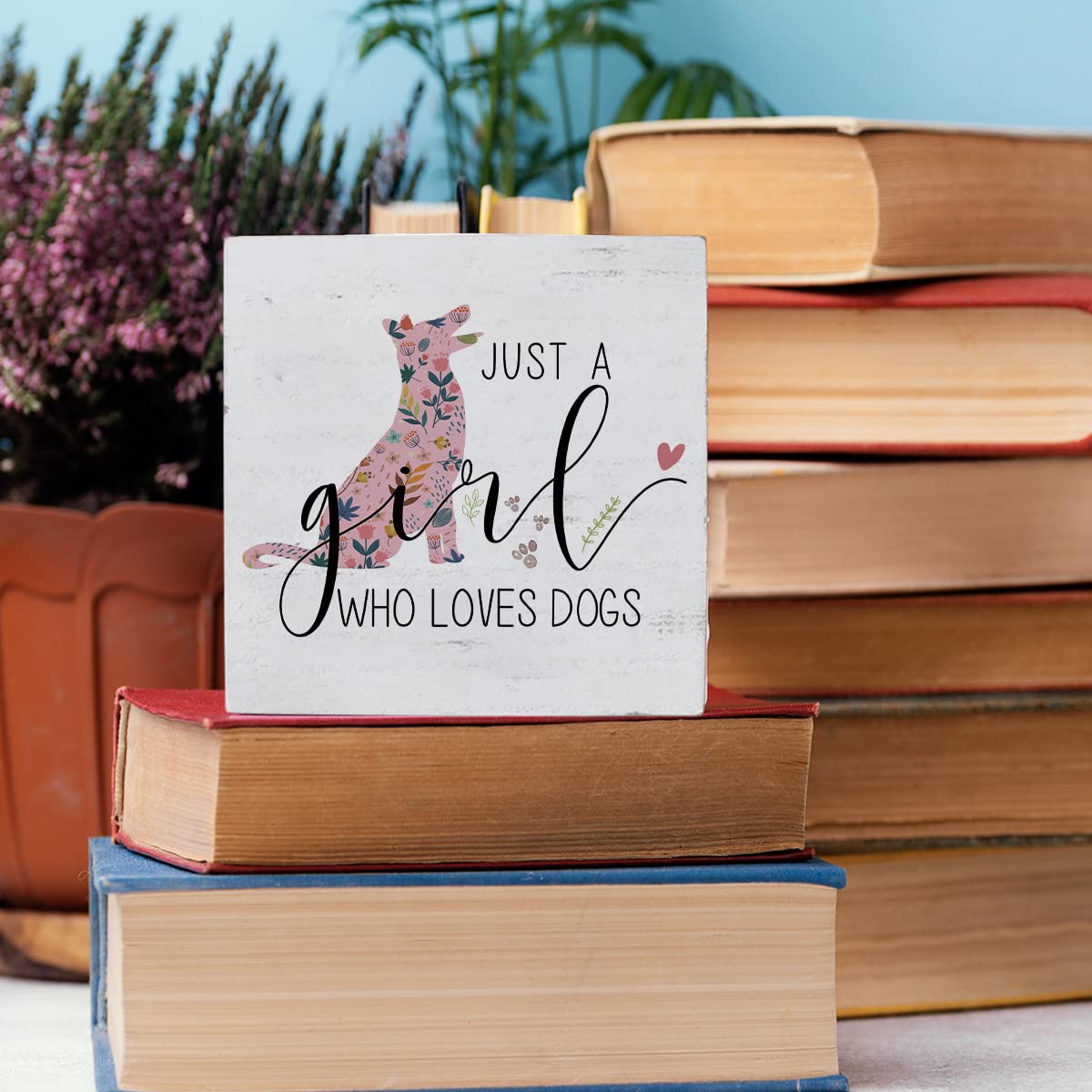 Funny Dog Bathroom Sign - Wooden Box Decor For Dog Lovers & Dog Moms