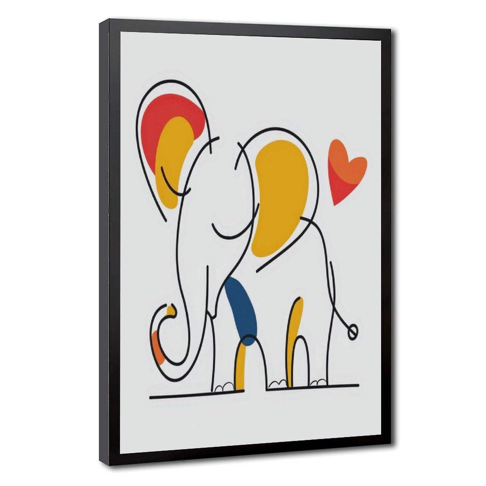 Bareronor Abstract Elephant Poster Canvas Poster Bedroom Decor Landscape Office Room Decor Gift 24" L X 36" W