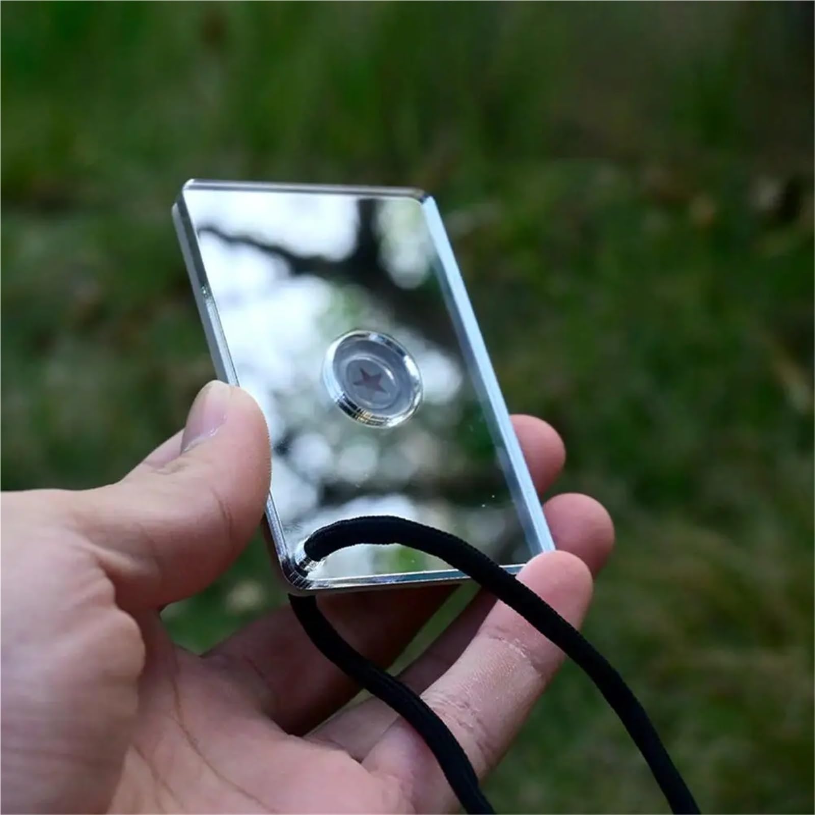 Lot de 10 miroirs de signalisation réfléchissants pour la survie en plein air - Outil de signalisation d'urgence réfléchissant pour bateau dans la nature sauvage