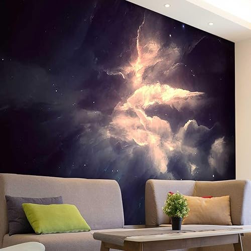 Miniatura 1 de Universe - Papel tapiz para despegar y pegar, diseño de planeta, paneles decorativos, no necesita pegamento adicional (Ancho) 78.7 pulgadas de ancho