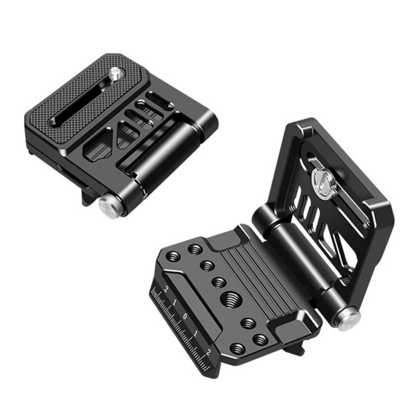 Versatile macchina fotografica in alluminio a forma di L piastra a sgancio rapido stabilizzatori stabilizzatori design pieghevole per portabilità leggero