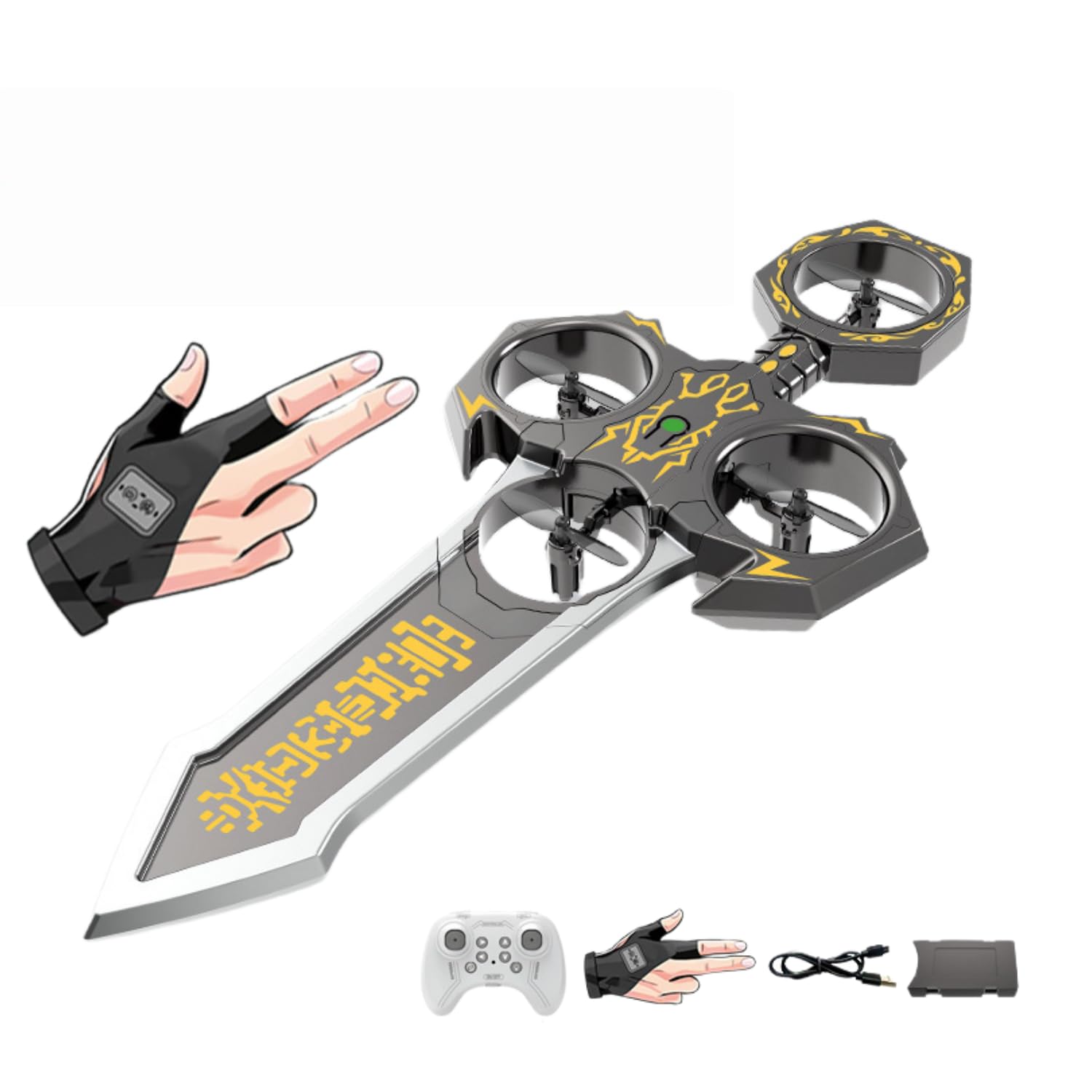 Amazon.co.jp: Kizare 幻御仙剣 ジェスチャー操作ドローン 光る飛剣