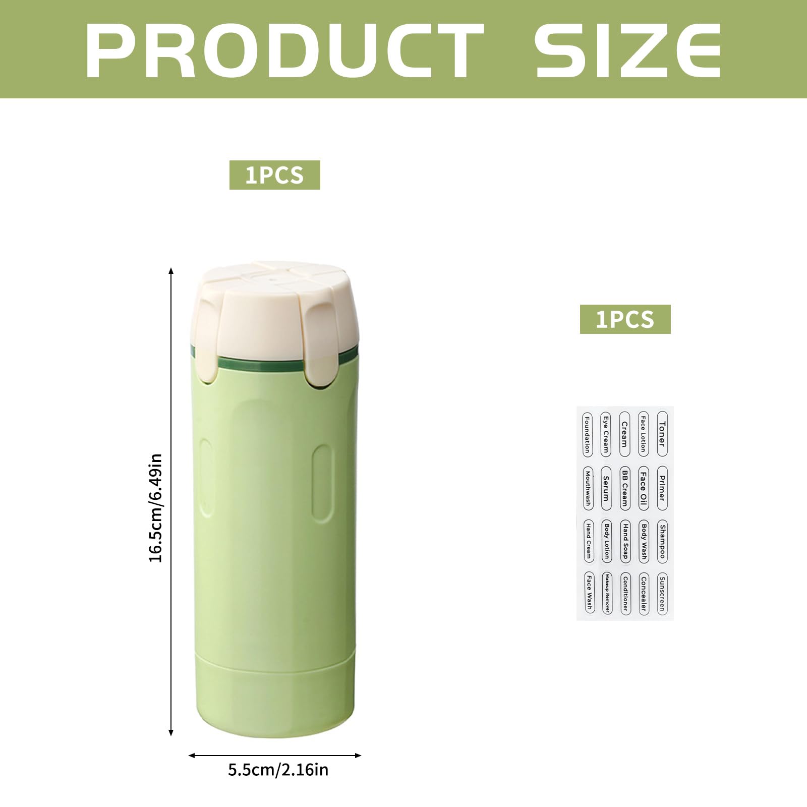 Dispenser da viaggio 4 in 1,Flaconi da Viaggio,Contenitori Portatili Ricaricabili a Prova di Perdite,Contenitori Portatili a Prova di Perdite,con Scala ed Etichetta,per Viaggi,Campeggio