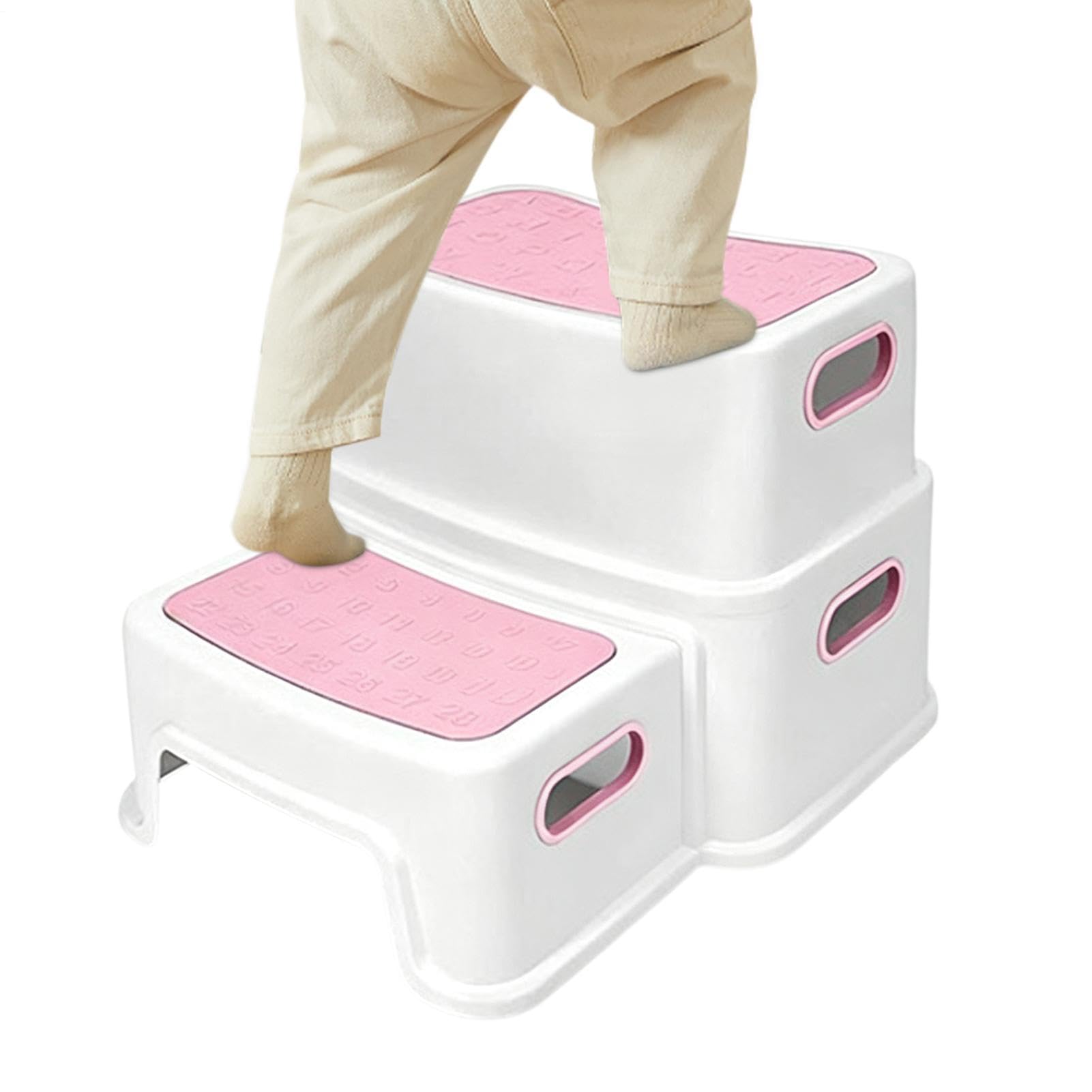 Banco de inodoro para pies con revestimiento antideslizante | Taburete desmontable para apoyar la postura de la familia, ducha, tocador, mesita de noche, bañera, cocina