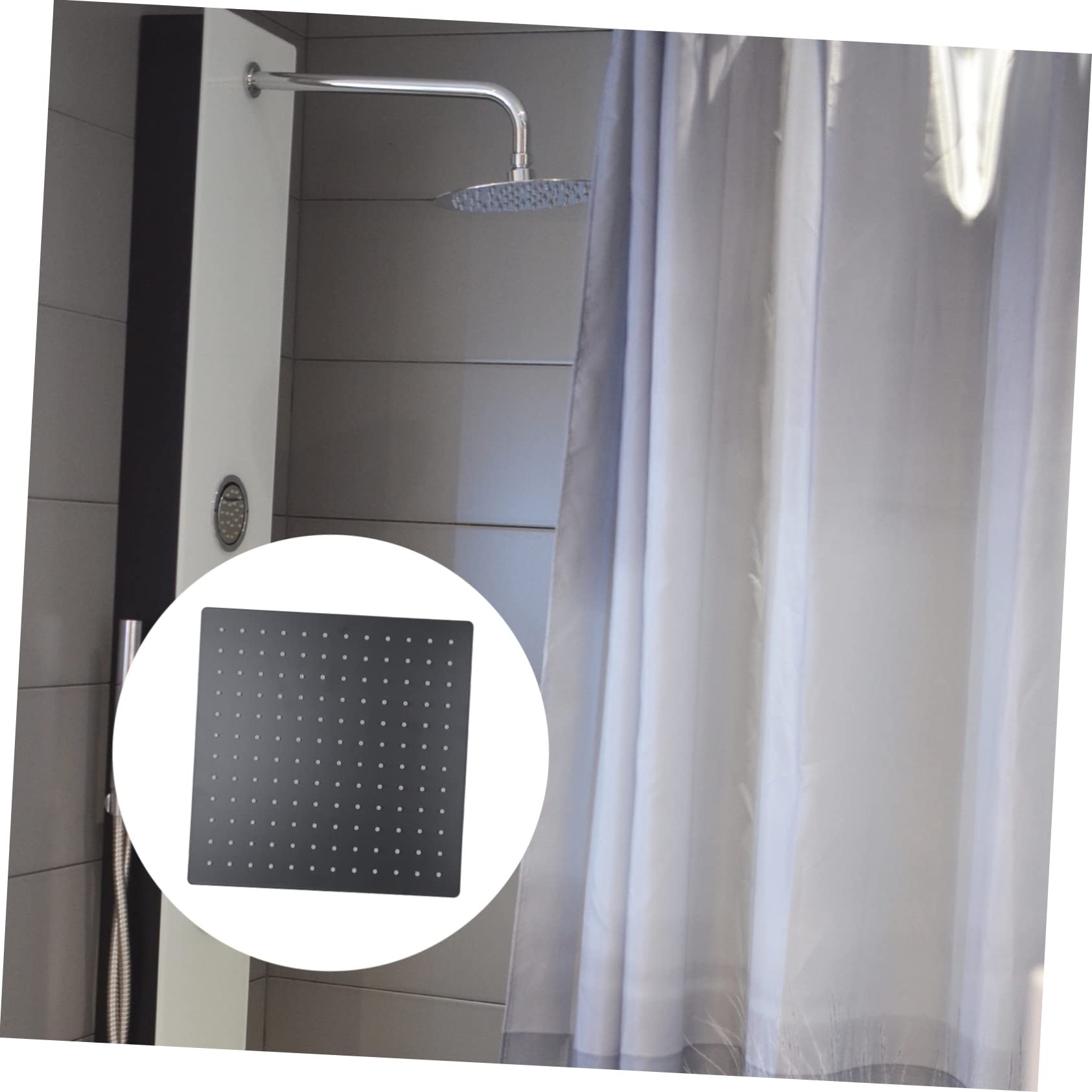 Ultracienka kwadratowa głowica prysznicowa z deszczownicą 30 cm – wysokociśnieniowa stal nierdzewna w kolorze czarnym matowym – idealna do niskiego ciśnienia wody – luksusowa łazienka