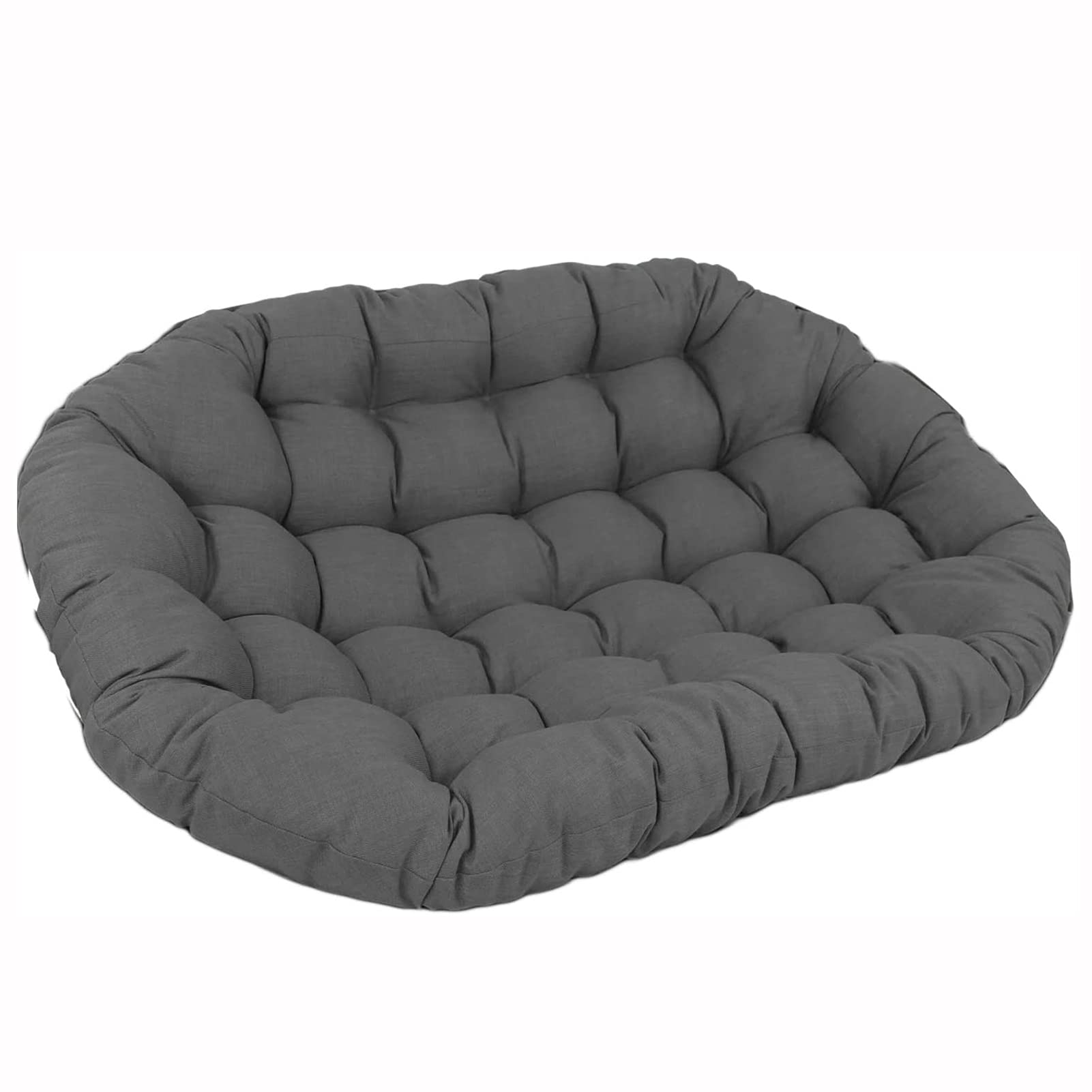 Oversized Overstuffed Double Papasan Chair Cushion,Replacement Swing Chair  Cushion Soft Twill Chair Pad for Outdoor Garden 68x47x6inch-Grey