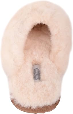 SNUGRUGS Women's Elsie, Open Back Sheepskin Mule Slipper with Cuff