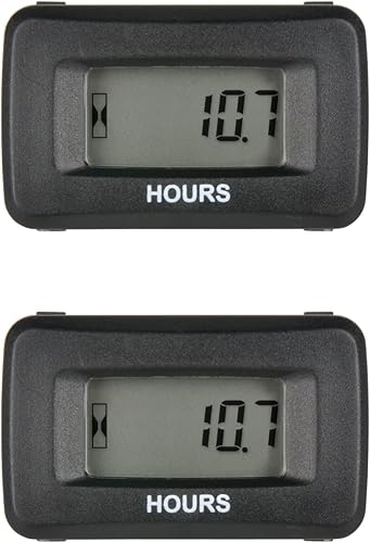 Runleader - Kit de medidor de hora digital de 2 piezas, CACC de 5 V a 277 V, horas acumuladas para generador de tractor de jardín, compresor, motor