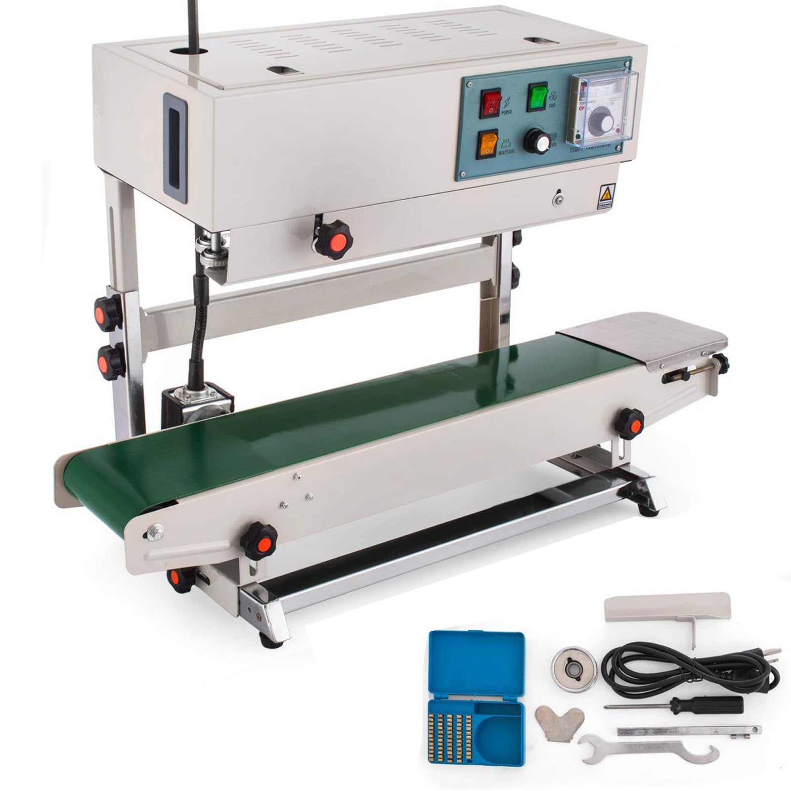 asdchZen Continuous Sealing Machine Fr-900 - Automatic Horizontal & Vertical Food Sealer With Digital Temperature Control For Household & Commercial Packaging