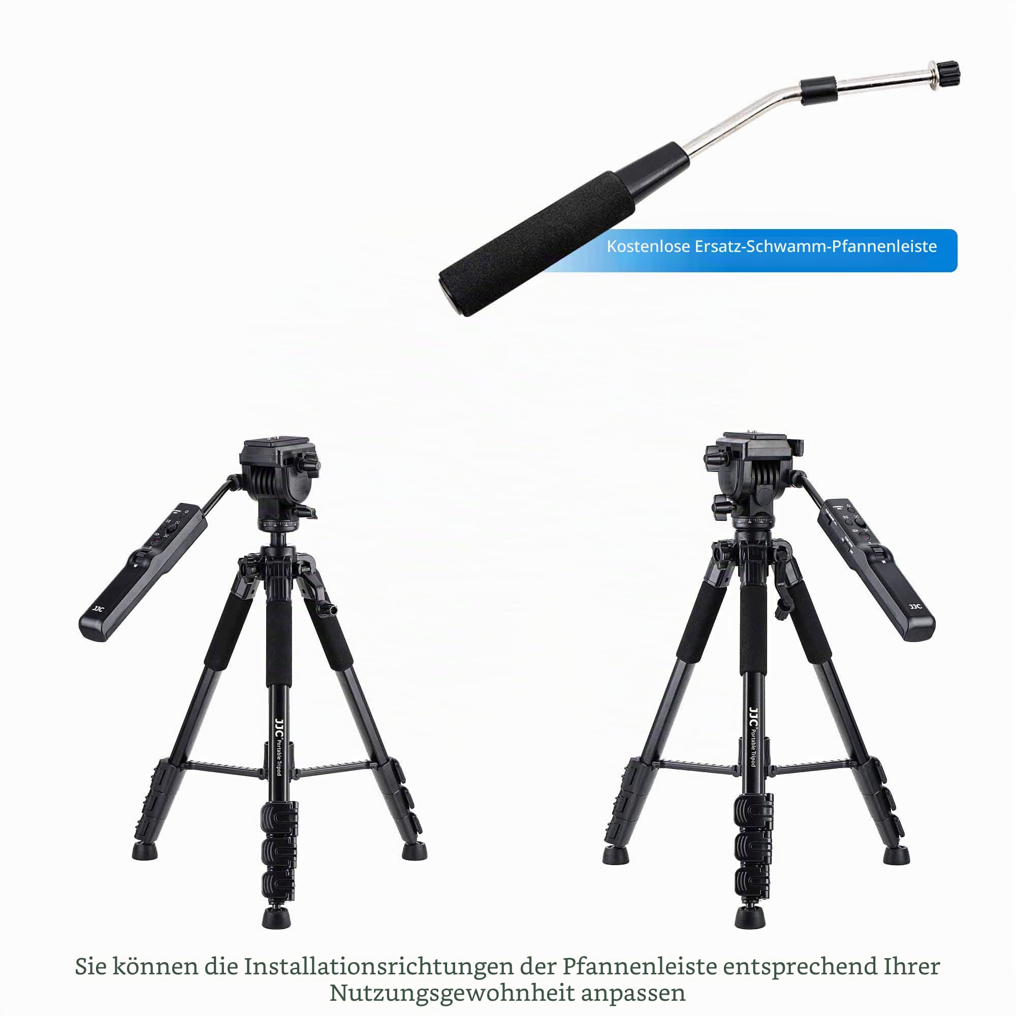 JJC Kompaktes Stativ mit Fernbedienung für Son. RX10M5 A7 III A7R4 A9 A6600 | Ersetzt VCT-VPR1|Abnehmbare Fernbedienung|Stromversorgung über die Kamera|Leichtes Aluminium|Schnellwechselplatte 1/4"-20