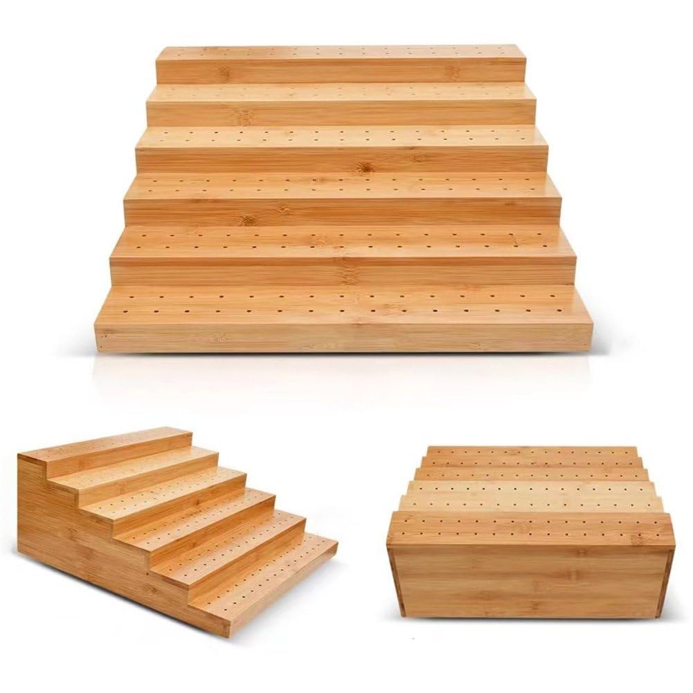 Porta Spiedino in Legno, Supporto per Plettro in Legno 180 Fori Tabellone per Buffet a 6 Livelli Espositori Multi Livello Porta Plettro per Cocktail Party