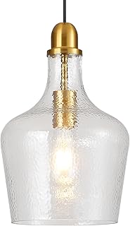 Glass Pendant Light Modern Brass 1 Light Single Dome Pendant Lighting Fi...