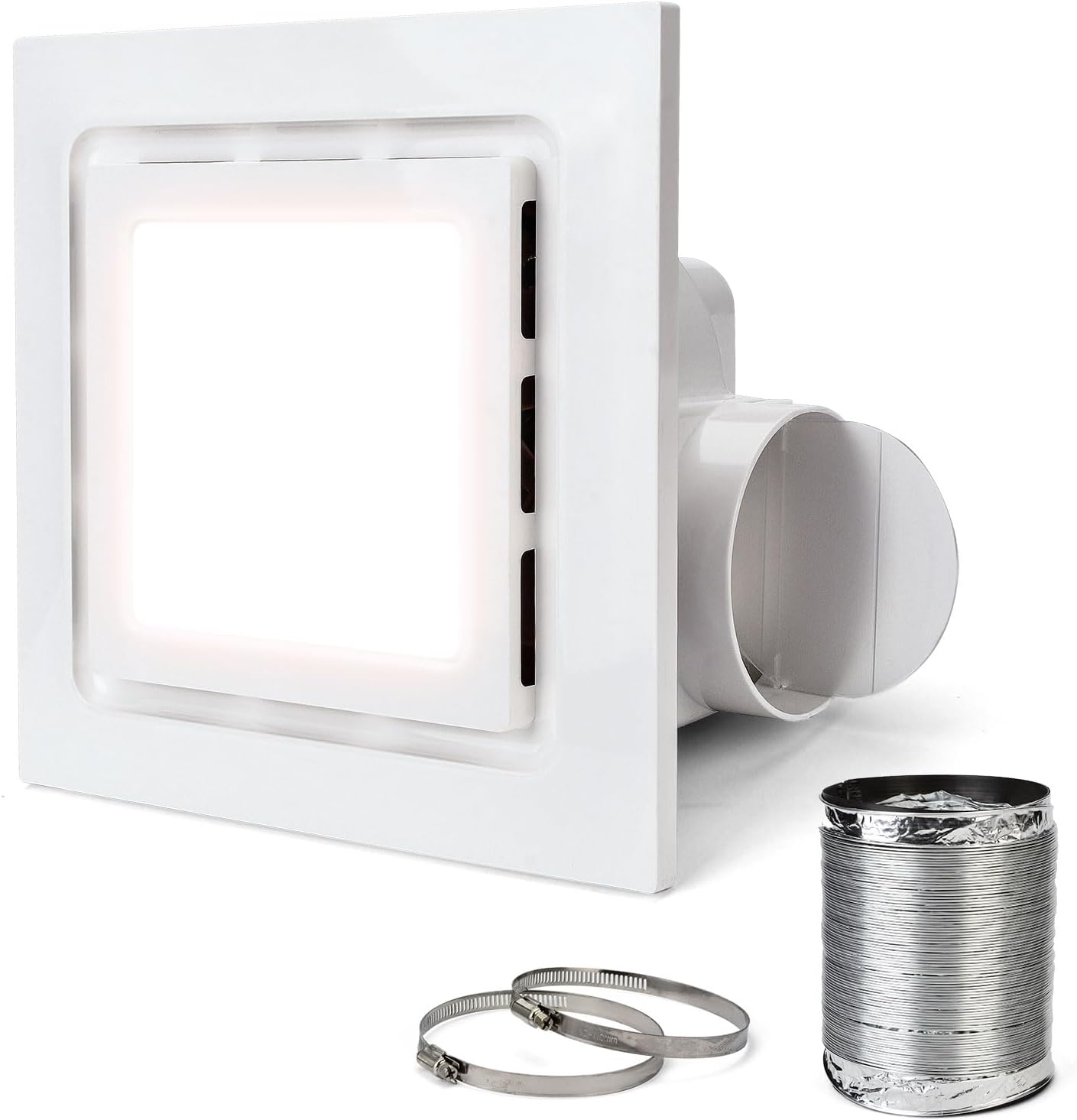 Amazon.com: MFLMHD Bathroom Exhaust Fan, 6000K 12W Square LED, 4 inch 8 ...
