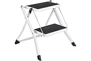 Delxo Step Stool Folding 2 Step Kitchen Ladder Heavy Duty