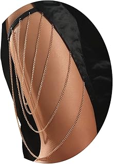 سلسلة مثيرة متعددة الطبقات للجسم والساق للنساء، سلسلة فخذ مرنة مزينة بالؤلؤ، اكسسوارات مجوهرات للبكيني والشاطئ