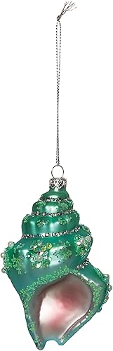 Miniatura 36 de Galerie II - Adorno de Concha Acuática de Vidrio, Verde