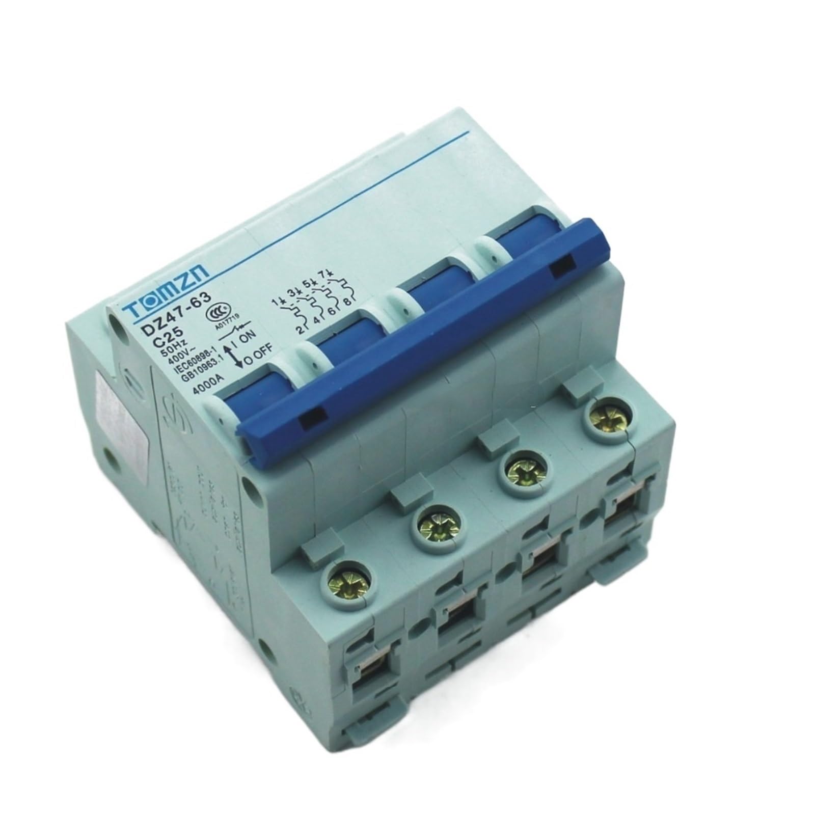 Disyuntor 4P 25A tipo C para cuadros electricos de viviendas