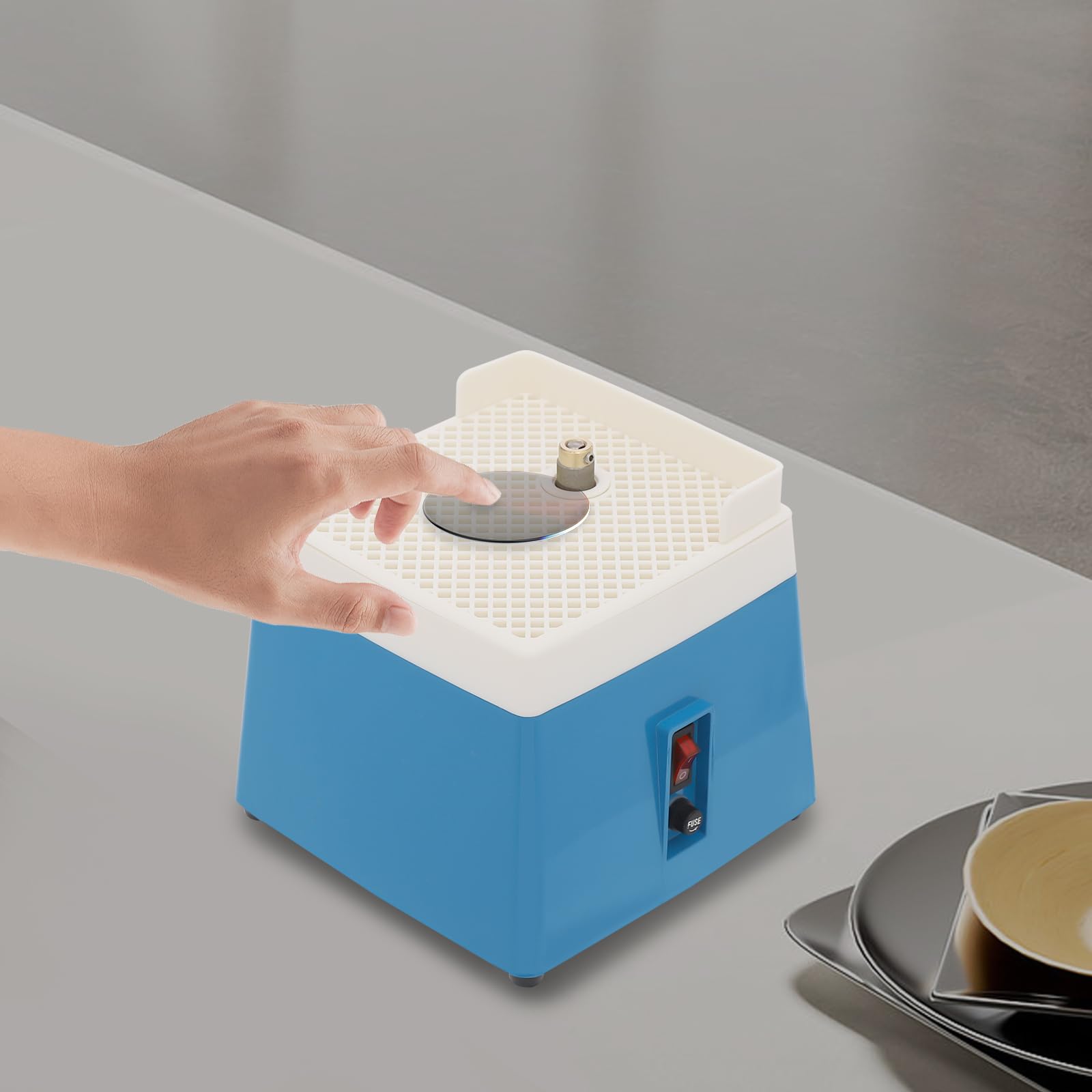 4200RPM - Afilador de cuchillos eléctrico con abrasivos de diamante y guías angulares de precisión, depósito de agua de 0,09 galones, cabezal de molienda extraíble, amoladora de vidrio