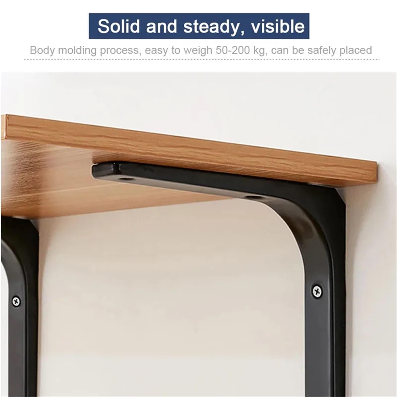 Escuadras Metalicas Estantes flotantes de pared en blanco y negro acero inoxidable con soporte herrajes for el hogar(White-A,8pcs)