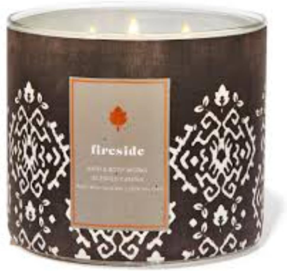 Fireside Candle ~ 3 Wick ~ 2021 ~ White Barn Candle ~ Bath and Body Works
