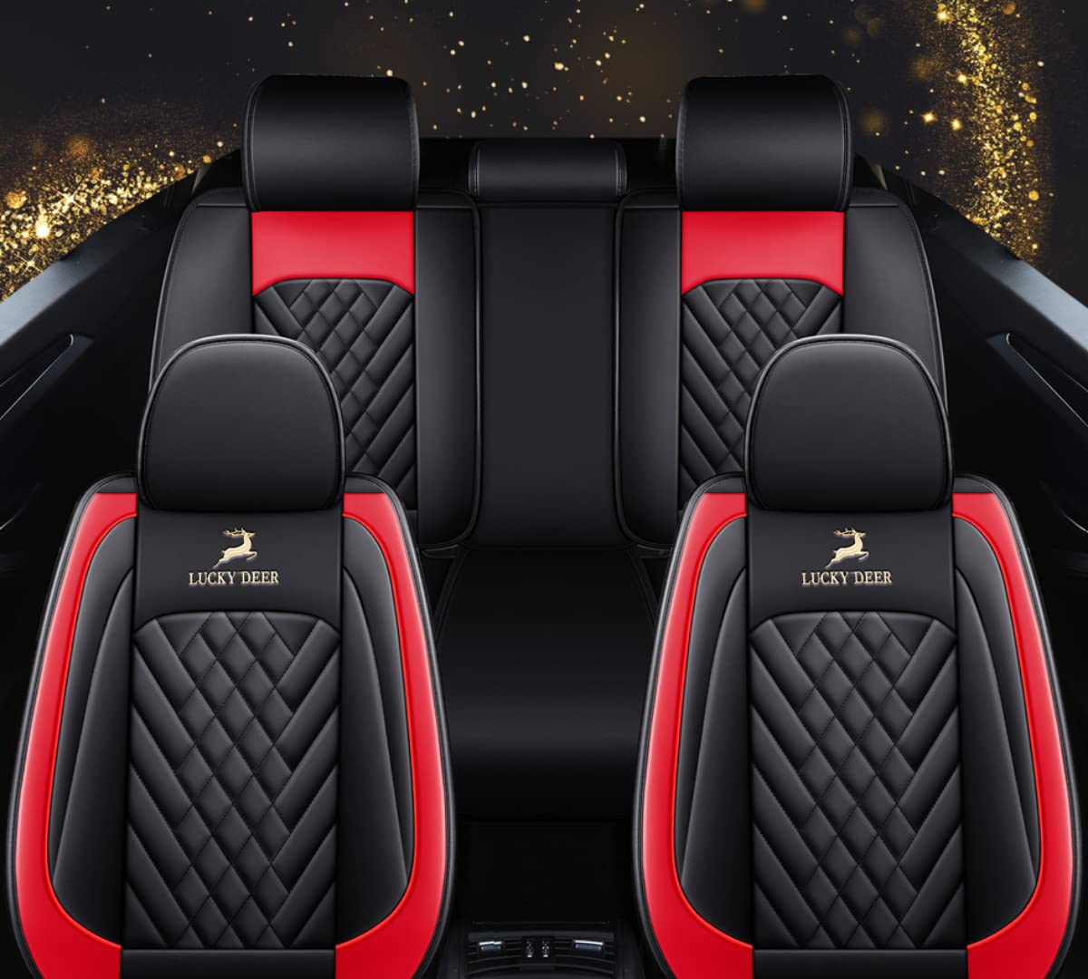 Autositzbezüge Universal Komplettset für Land Rover alle Modelle Freelander 2 Discovery Sport Range Rover Velar Jaguar Xe Xf Xj E-Pace F-Pace I-P kompatibel Autositzbezug schwarz pink