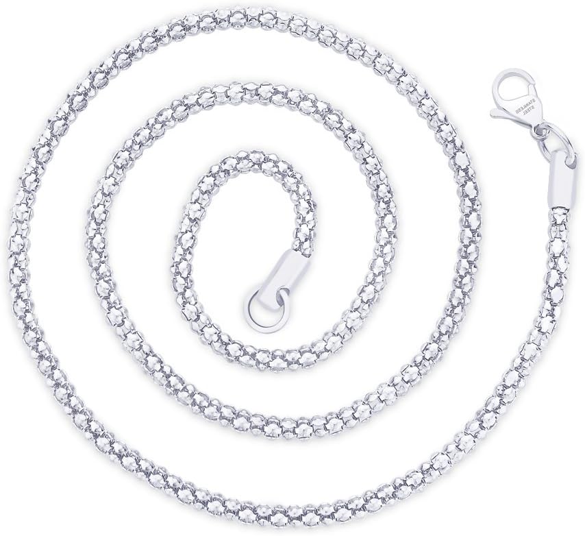 Triveni 316L Stainless Steel Men's Fashion Coreana Necklace Chain with Lobster Clasp, 20" PSP328
