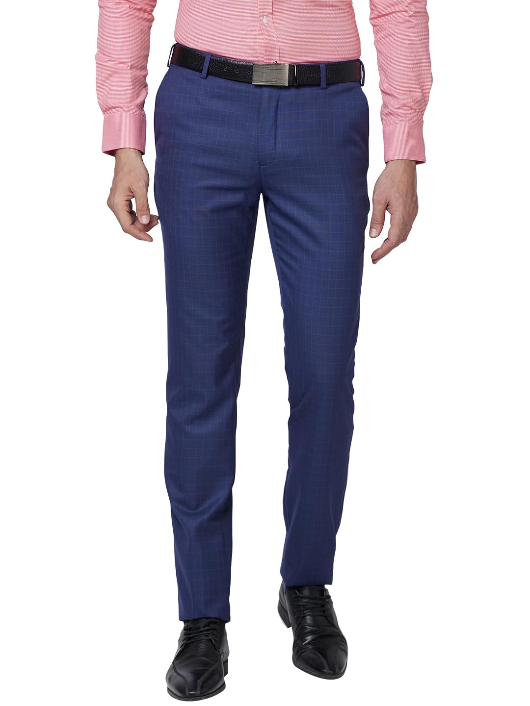 raymond Men's Slim Fit Checkered Trouser-picture-20