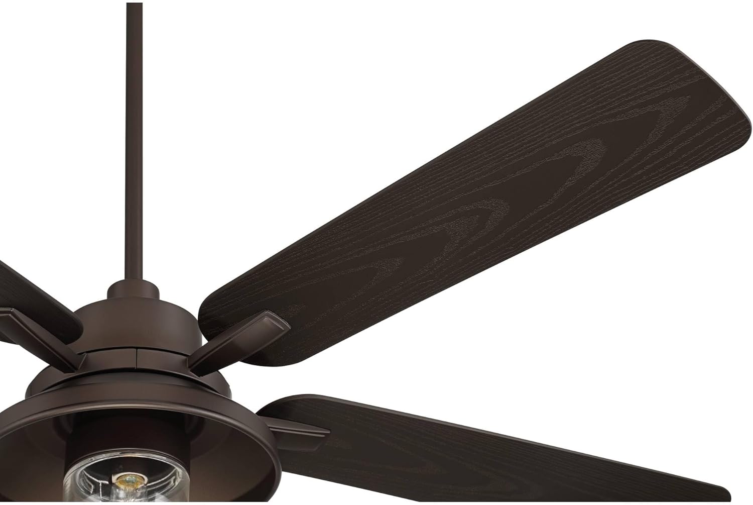 Casa Vieja 60" Ridgeline Barn Farmhouse Rustic Indoor Cottage Core Outdoor Ceiling Fan 5 Blade LED Light Remote Control Bronze Finish Brown Blades Bedroom Patio Wet Rated Decorative DC Motor