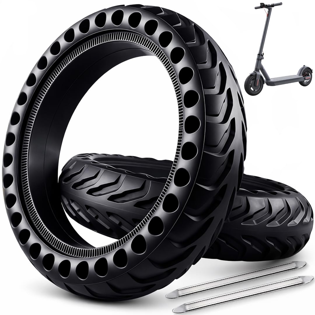 unycos - Wheels for Electric Scooter【8.5 Inch】Replacement Tires with 2 Levers, Anti-Puncture Replacement Scooter without Air Tubeless for Xiaomi M365/M365 Pro/M365 Pro2 Skateboard (Black)