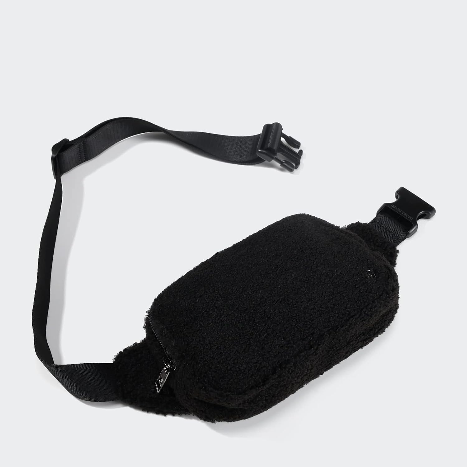 Pander Large 2L Fanny pack Everywhere Fleece Belt Bag for Women and Men with Adjustable strap Belt. (Black)