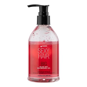 SexyHair Big Blow Dry Volumizing Gel| Added Volume with Hold | Up to 72 Hours of Humidity Resistance | All Hair Types, 8.5 Fl Oz Pack of 1