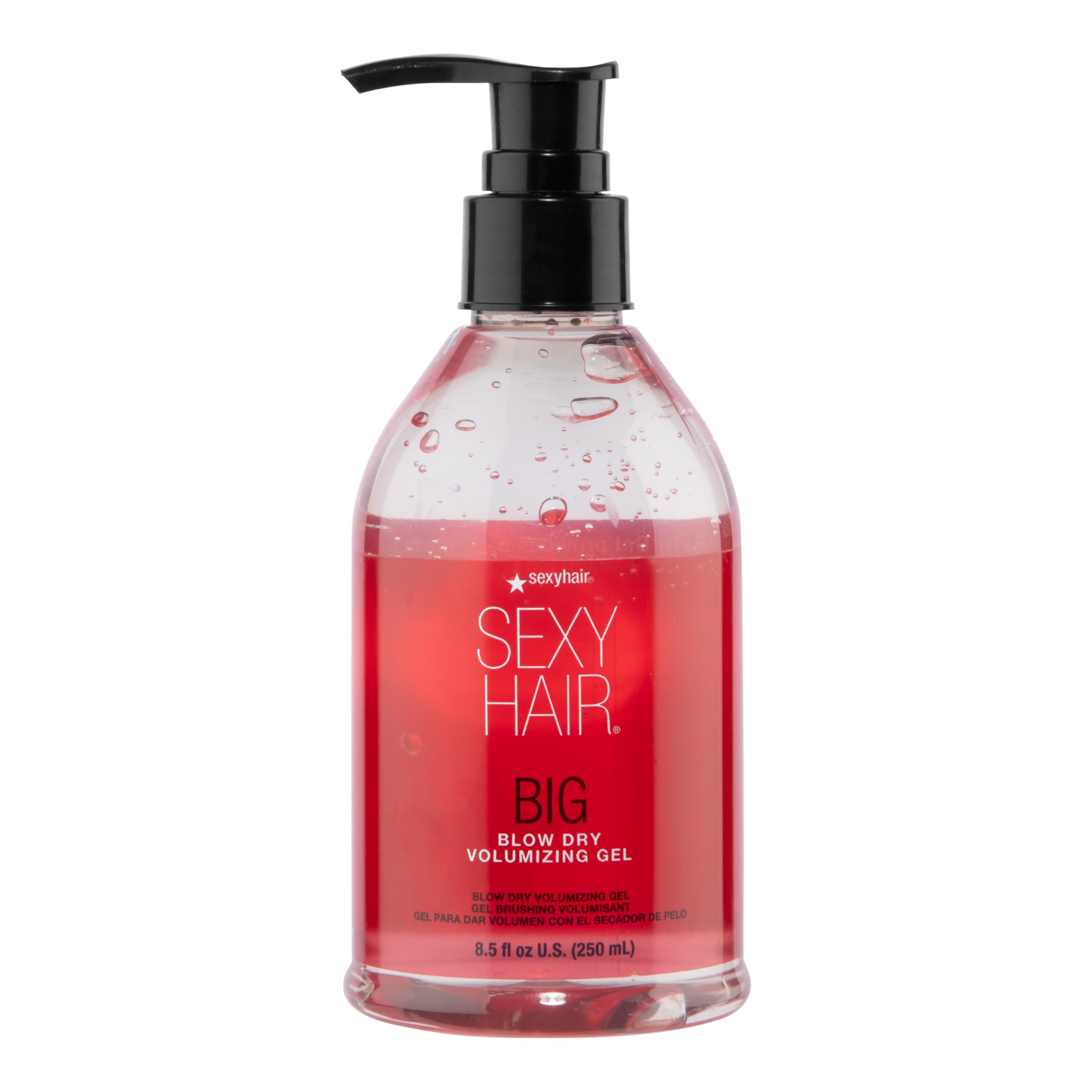 SexyHair Big Blow Dry Volumizing Gel| Added Volume with Hold | Up to 72 Hours of Humidity Resistance | All Hair Types, 8.5 Fl Oz (Pack of 1) 8.5 Fl Oz (Pack of 1) Blow Dry Vol. Gel | 8.5 fl oz