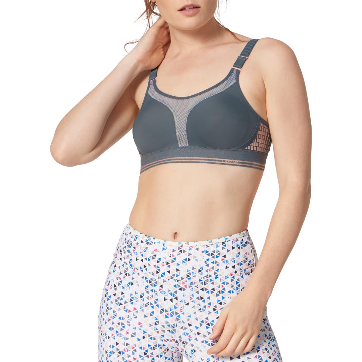 Triumph Women's Grey Extreme Lite N Ex Sports Bra Non-Wired, 32E