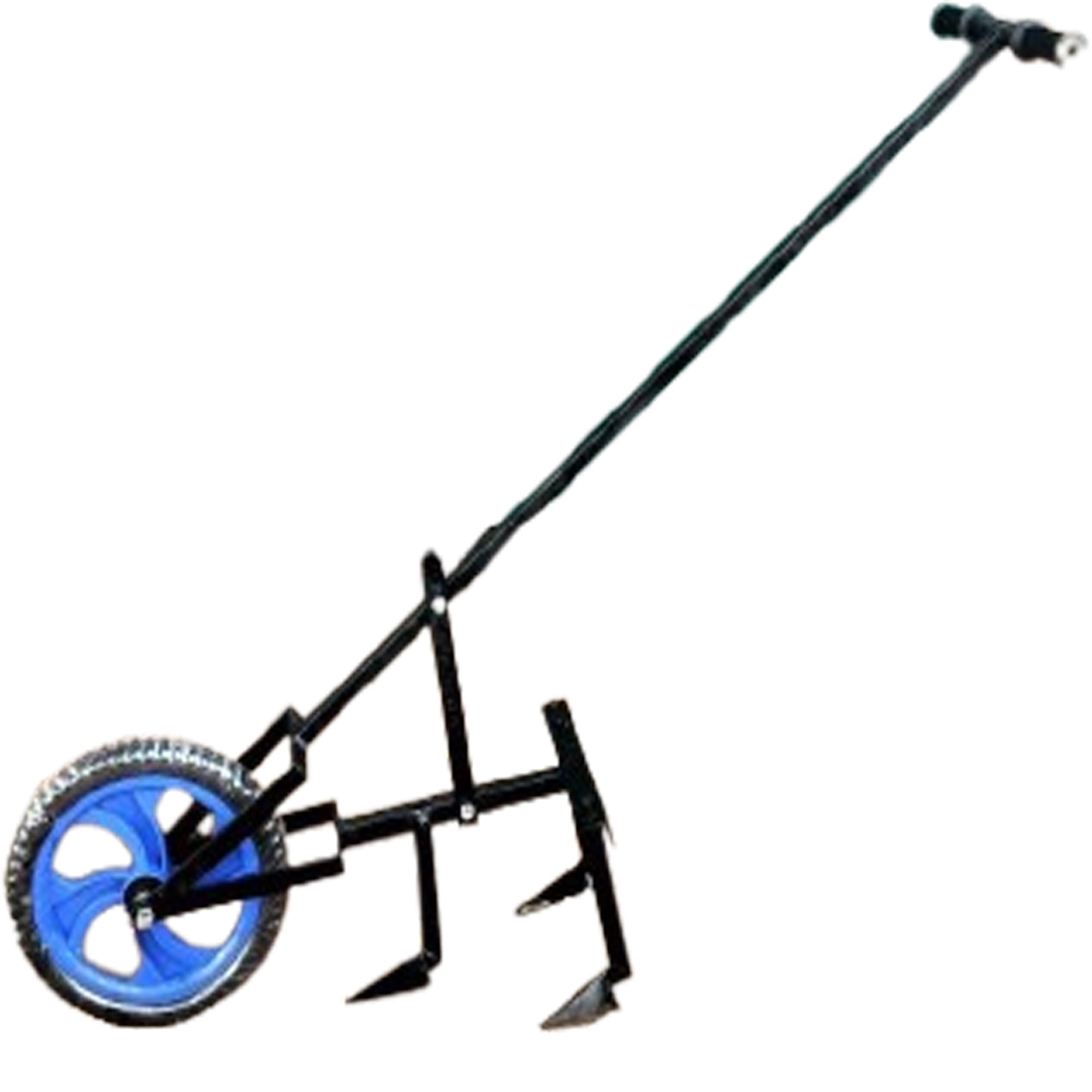 Manual Agriculture Wheel Hoe Cultivator Weeder 3 Line Weed Remover for Garden Nursery Agriculture use Metal Made with Tyre-picture-28
