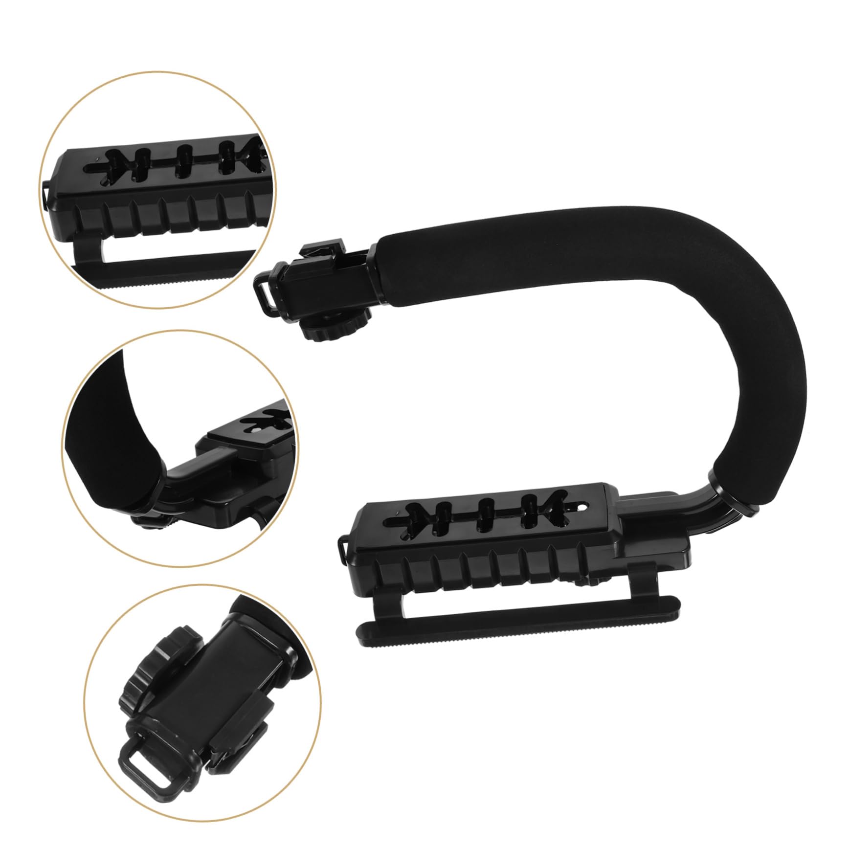 Stabilizzatore per Fotocamera U a Mano, Lega di Alluminio, Nero