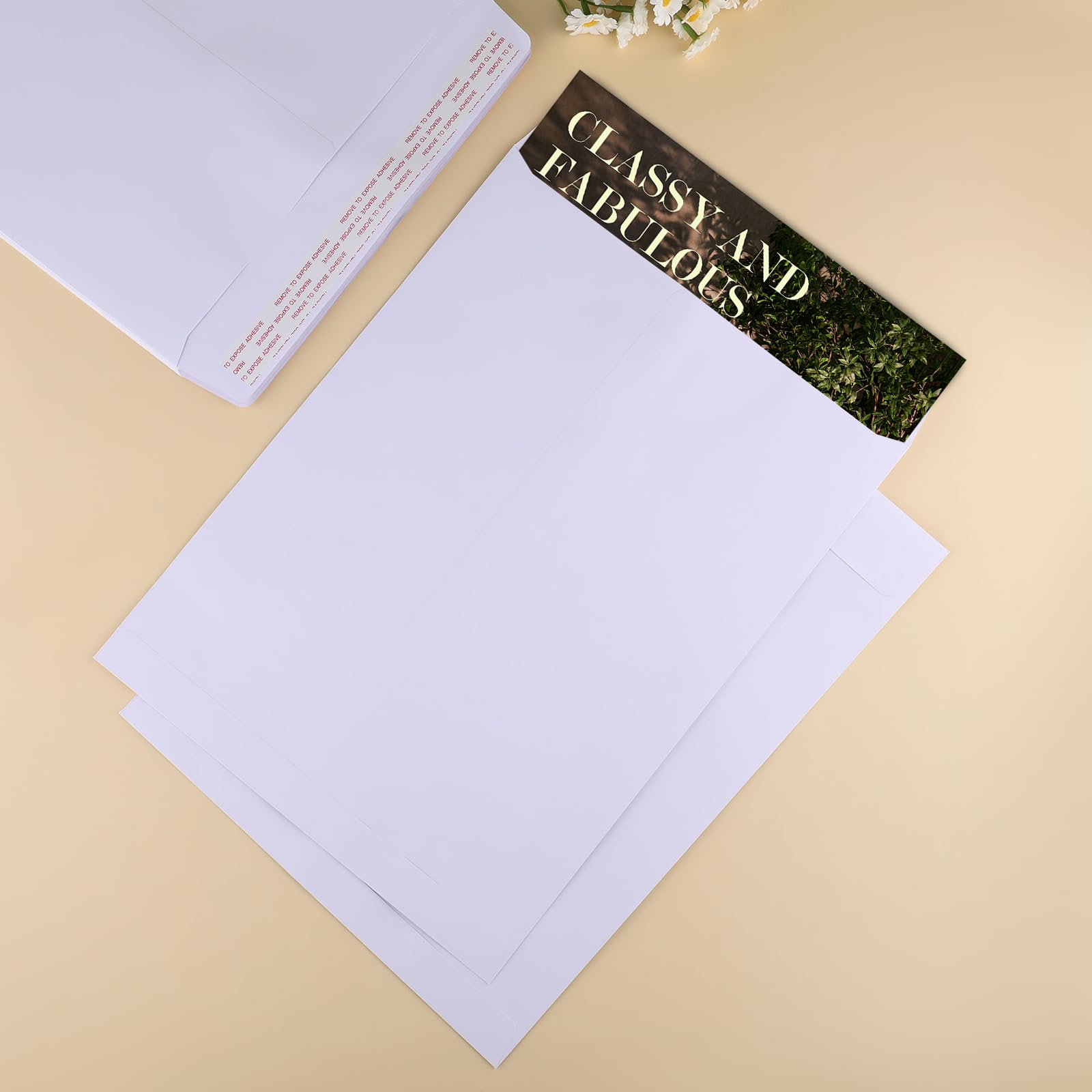 Buste postali autosigillanti 22,7 x 30,5 cm, bianche, 12,7 kg, per ufficio e casa