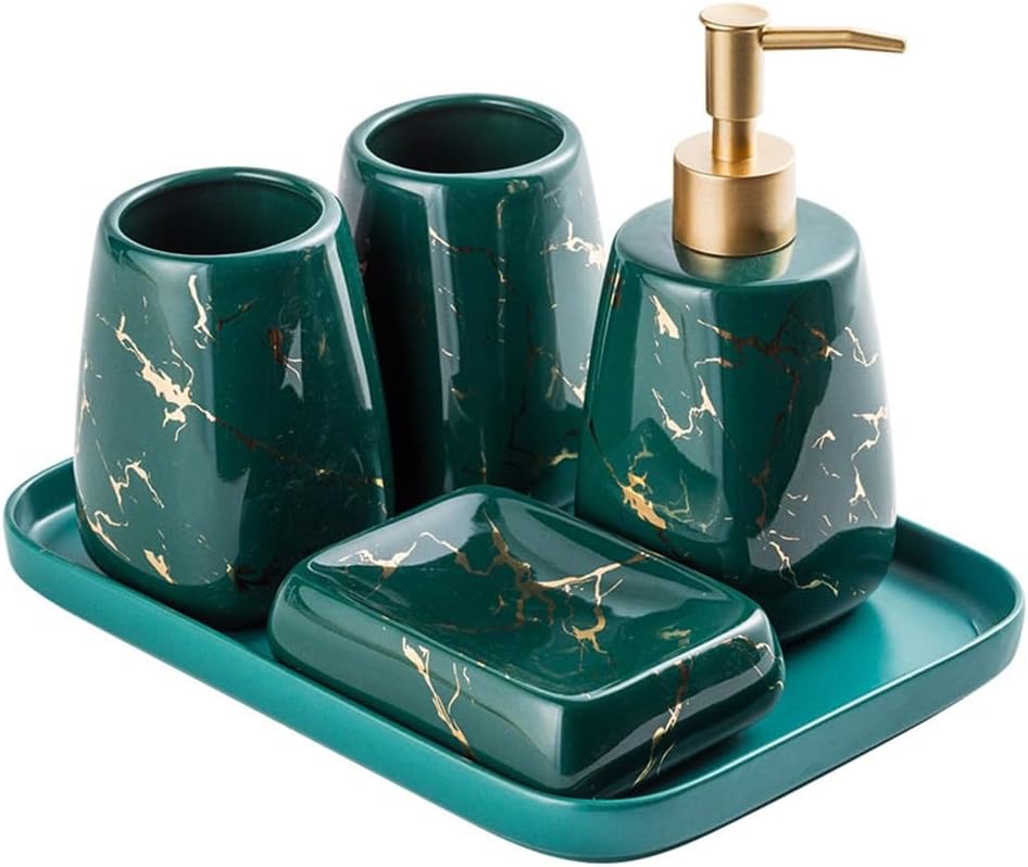 Ceramic Bathroom Toiletry Set Marble Series Bathroom Model Room Decoration Bathroom