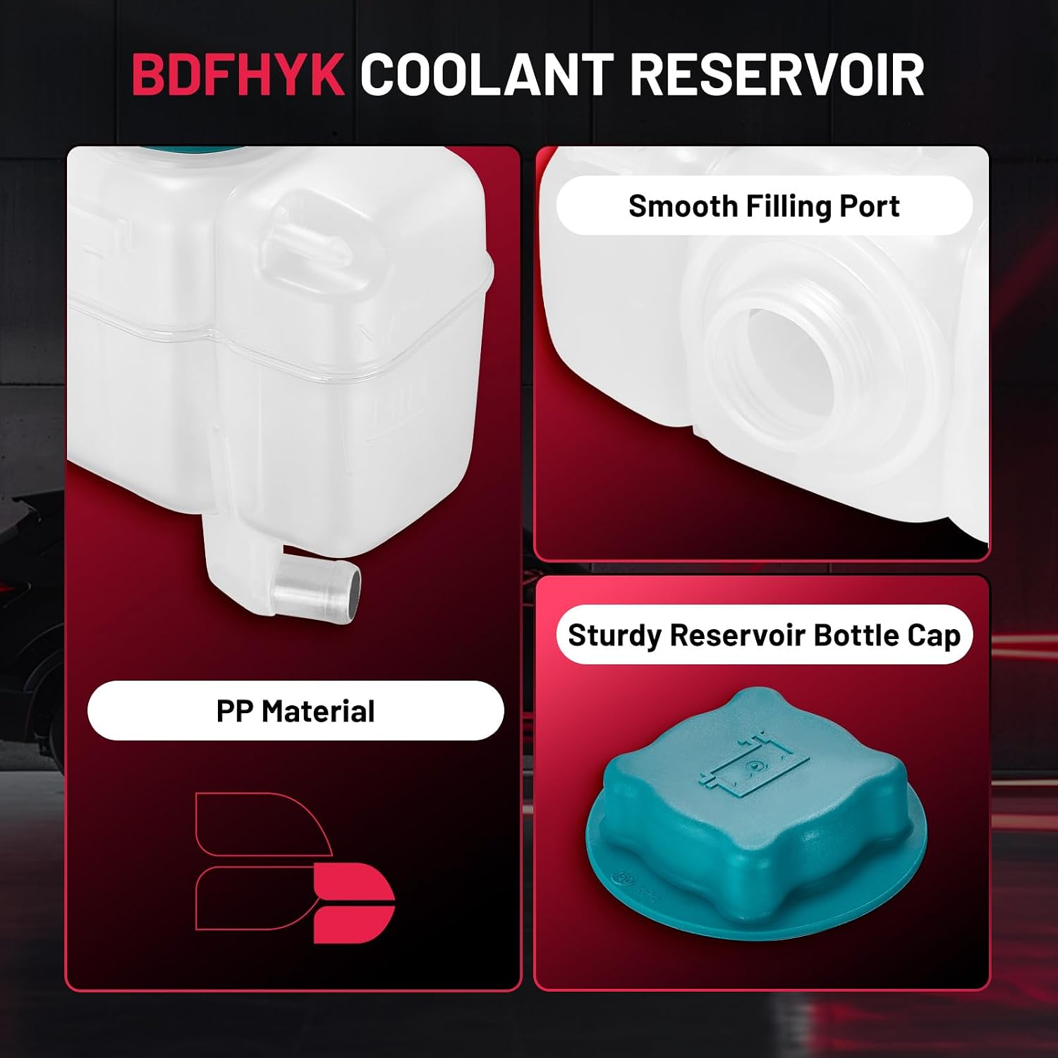 BDFHYK Engine Coolant Expansion Reservoir Overflow Tank Compatible with Volvo S80 XC70 XC90 2002-2006 2.5L 2.8L 2.9L 3.0L 3.2L 4.4L l5 l6 V8 Replace ‎603-667 30760100 86834553 EPT0019 V950217