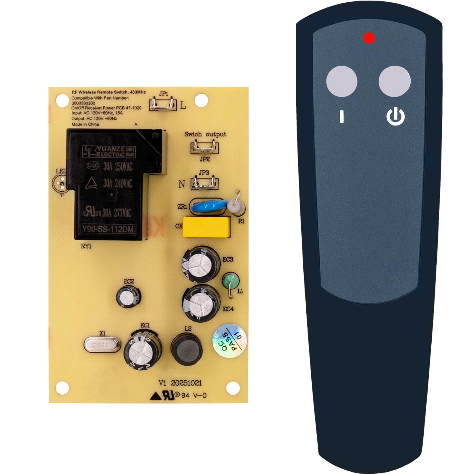 Télécommande 3000370800RP et récepteur Dimplex pour cheminée - 8