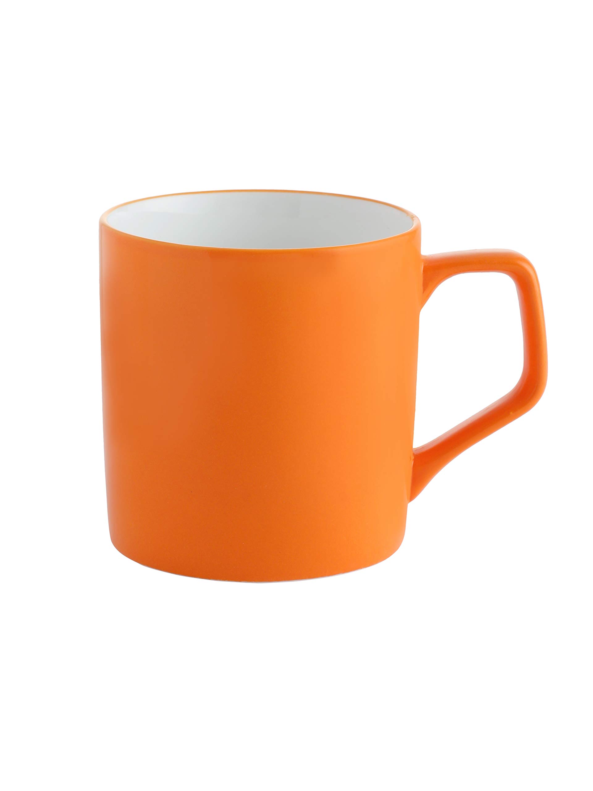 Clay Craft Fine Ceramic Orange Solid Coffee/Tea Mugs Set of 4 3
