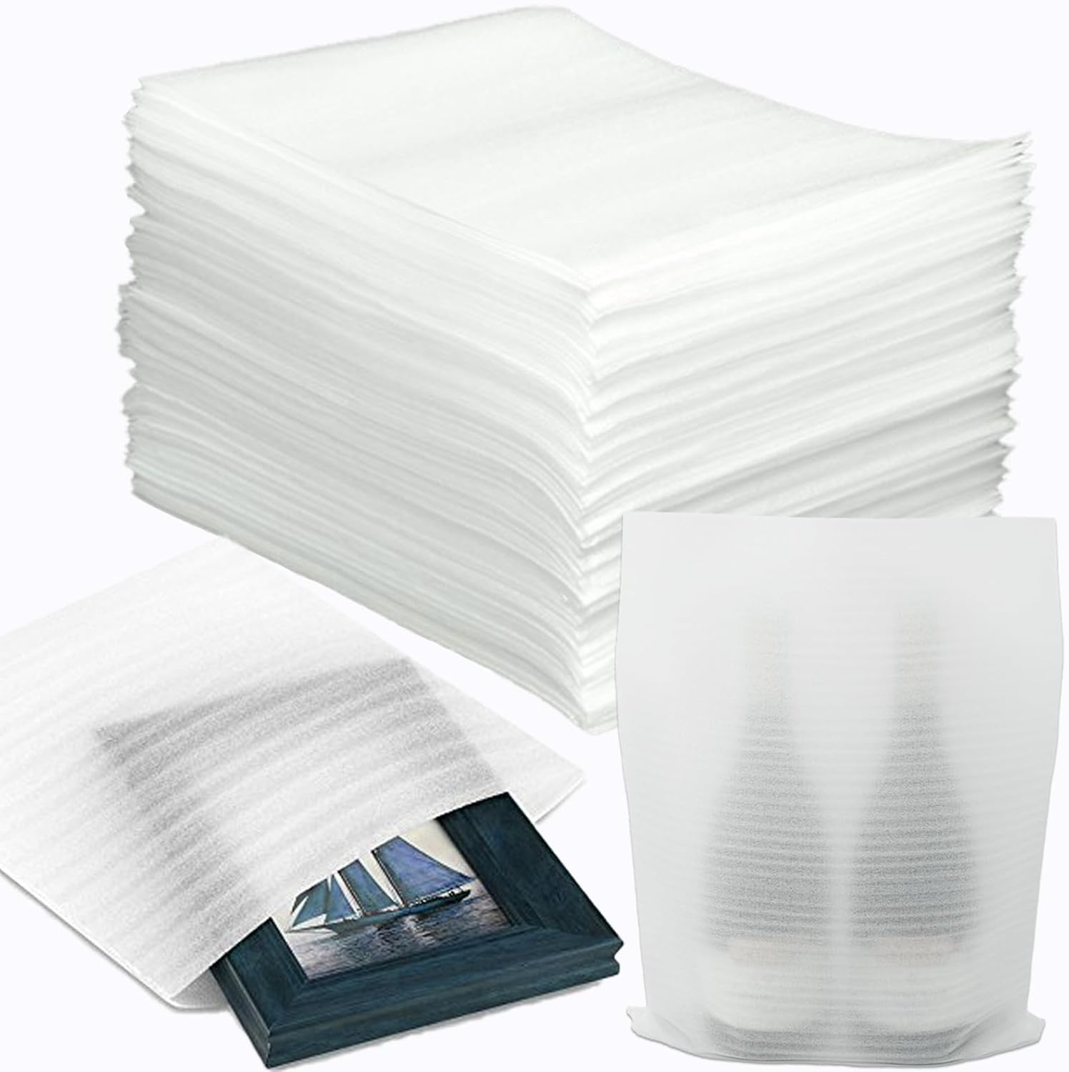 XHMAXE 16" x 20"Packing Foam Pouch, 25 PCS Large Foam