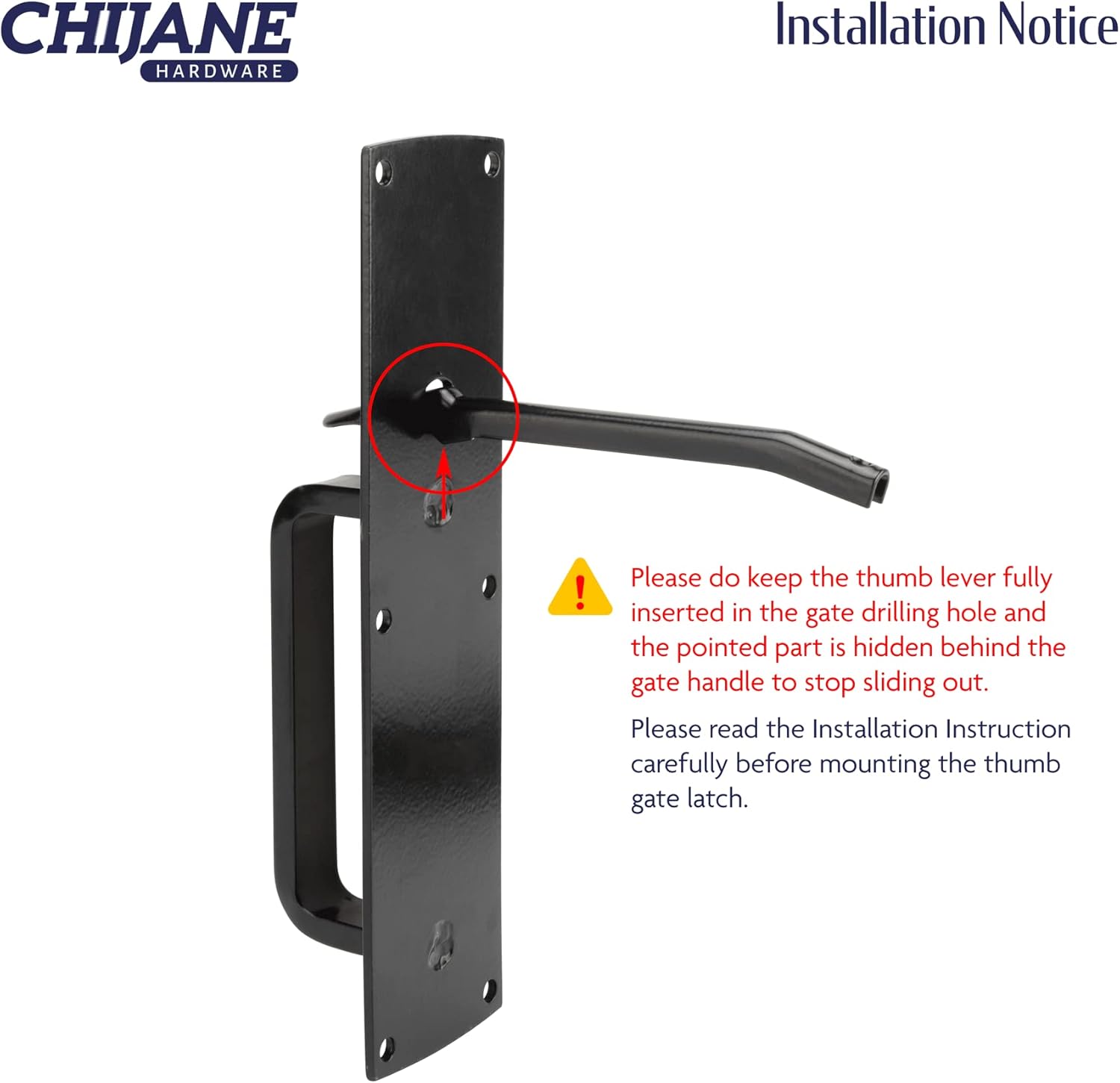 Thumb Gate Latch for Wooden Fence, Self Locking Fence Latch with Decorative Handle, Heavy Duty Door Latch Gate Lock Hardware Kit for Outdoor Garden, Pool, Metal Gate, Vinyl Fence, Black Finish