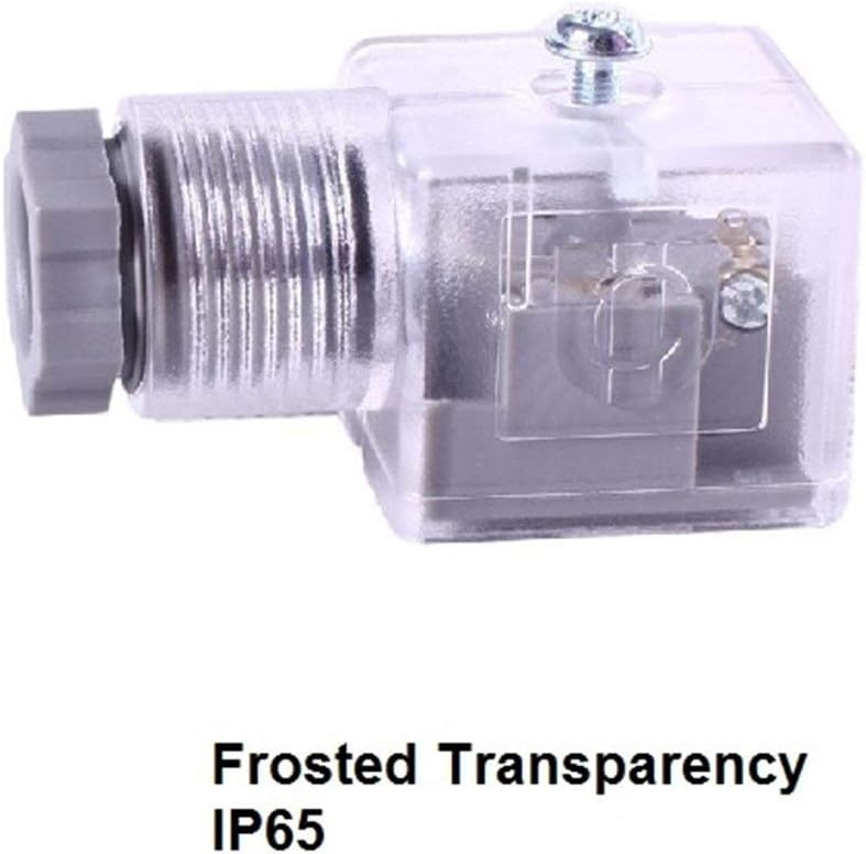 Female Electrical Plug AC DC DIN Connector 43650 Standard With LED Indicator Lamp For Hydraulic Solenoid Valve 3pcs