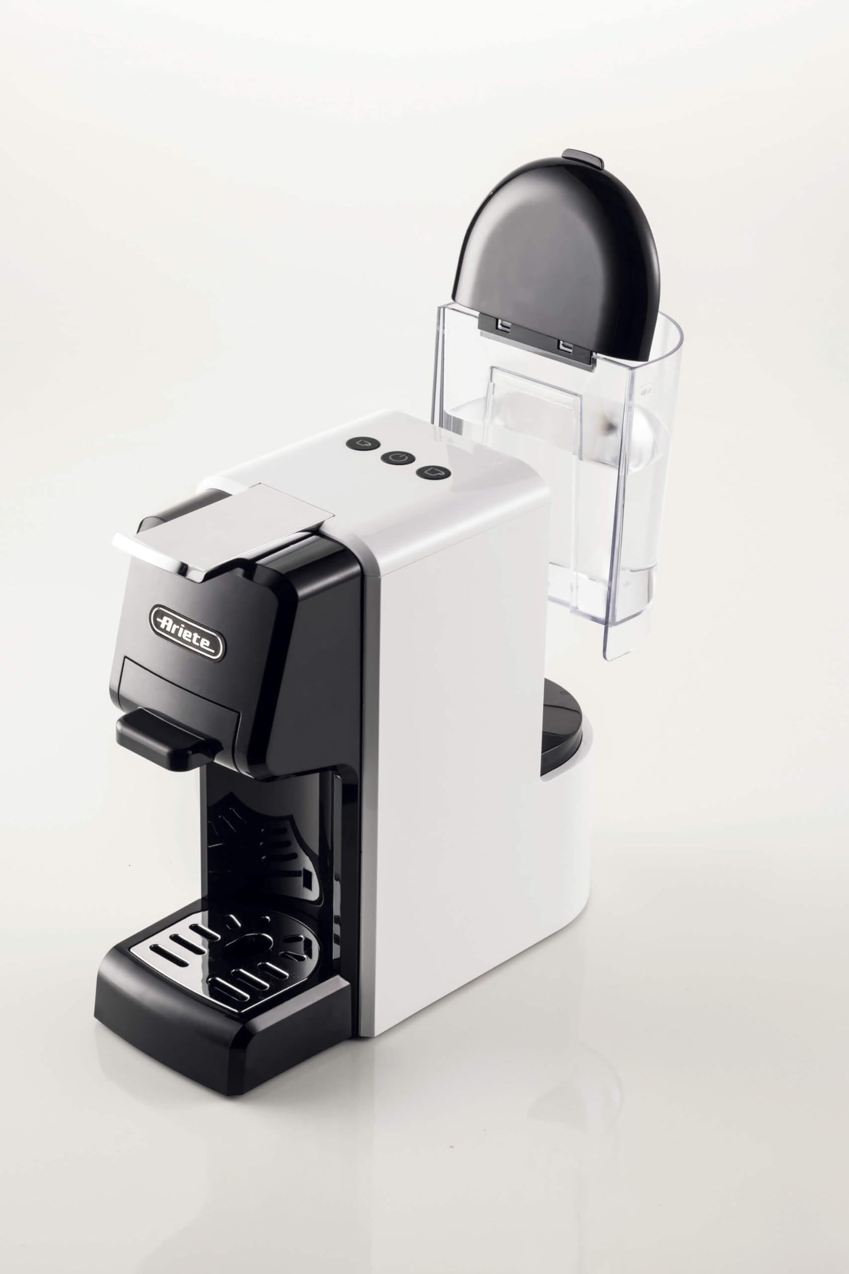 Ariete 1304/00 Macchina da caffè espresso a cassetto per capsule Nespresso*, Dolcegusto* e Lavazza A Modo mio*, cialde e polvere, Bianco