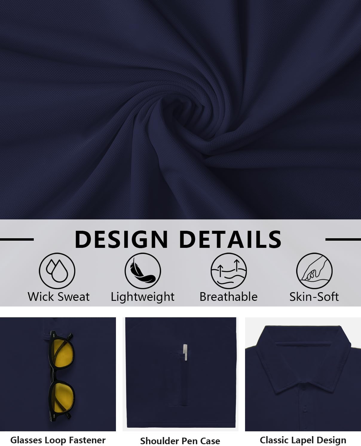 Big and Tall Polo Shirt for Men, Short Sleeve Plus Size Quick Dry Cool Polo Shirts for Golf, Hiking & Everyday Wear