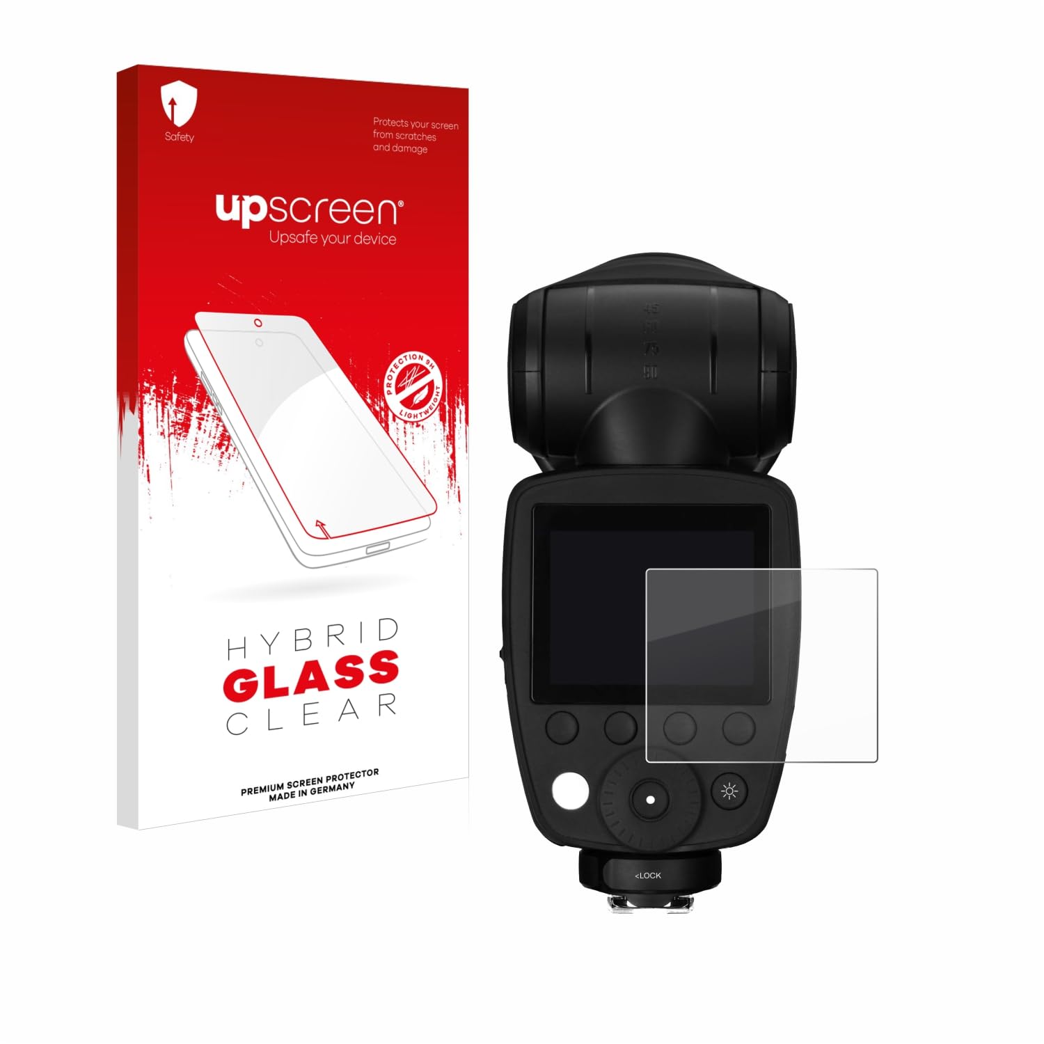 upscreen Screen Protector Film for Profoto A10-9H Glass Protection, Extreme Scratch Resistant, Clear