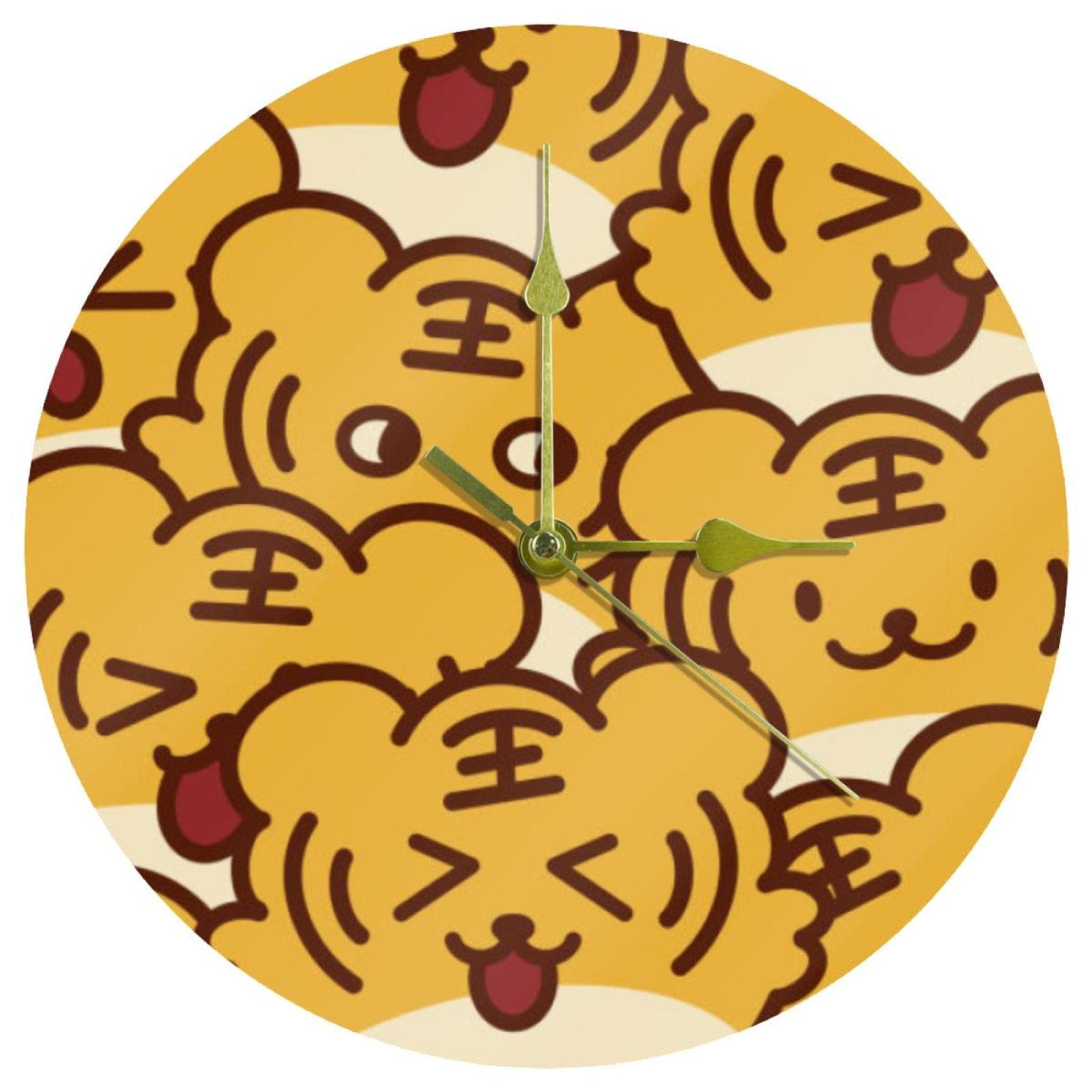 Horloge murale Tiger pile acrylique 24cm pour une décoration de maison silencieuse