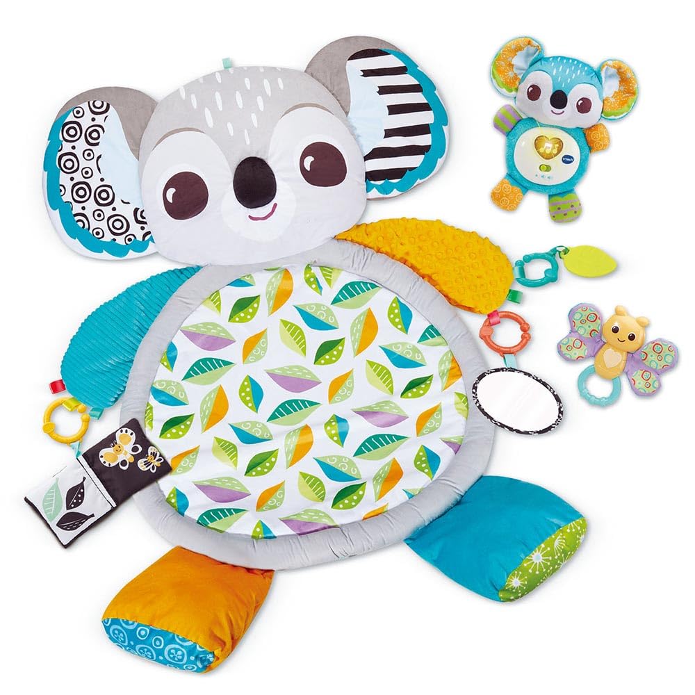 Vtech - Mantita de Juegos Koala Dormilón, Juguete Bebés +0 Meses, Manta de Actividades de Alto Gramaje, Gimnasio para Bebés, Sonajeros, Mordedor, Espejito, Melodías, Versión ESP